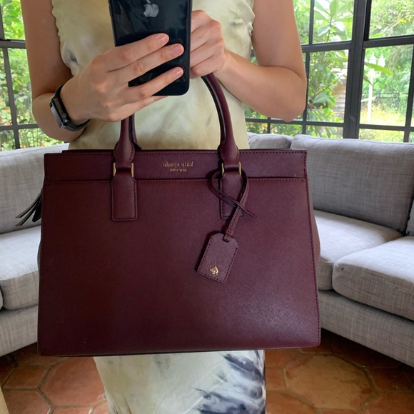 LARGE SATCHEL CAMERON CHERRYWOOD KATE SPADE BAG - Picture 2 of 14